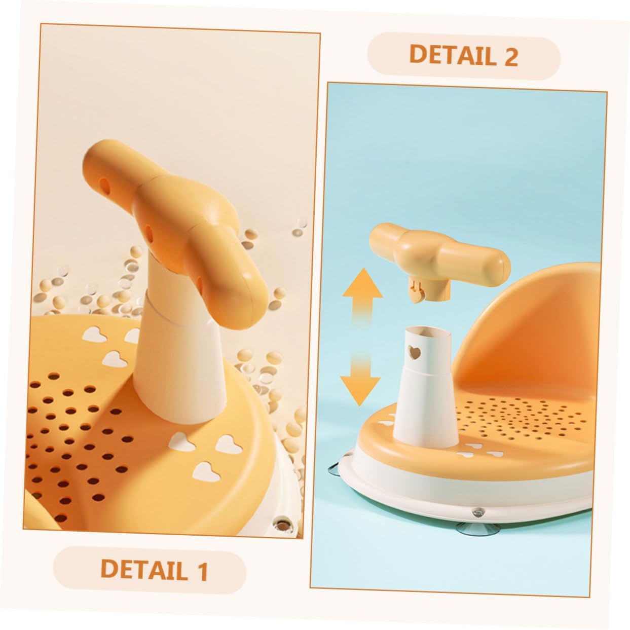 Parliky Portable Bath Seat with Nonslip Support for Bathtub Safe Tub Chair for Months Skid Bath Stool for