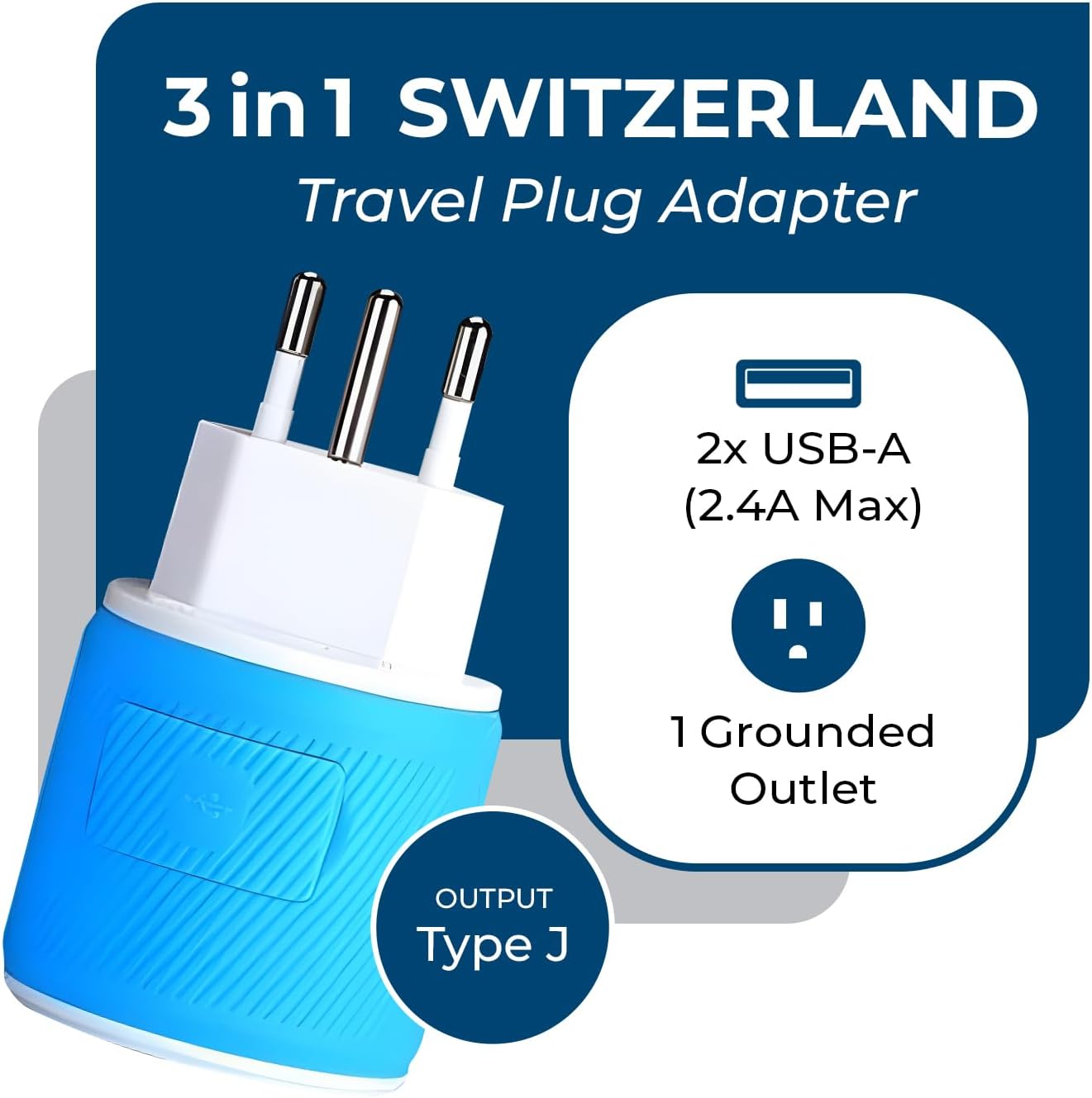 OREI South Africa, Botswana, Namibia Travel Plug Adapter with Dual USB - USA Input - Type M (U2U-10L), Will work with Cell Phones, Camera, Laptop, Tablets, iPad, iPhone