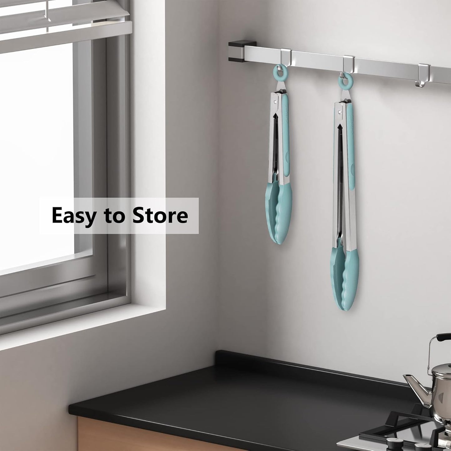 Purilite Select Silicone & Stainless Steel Kitchen Tongs
