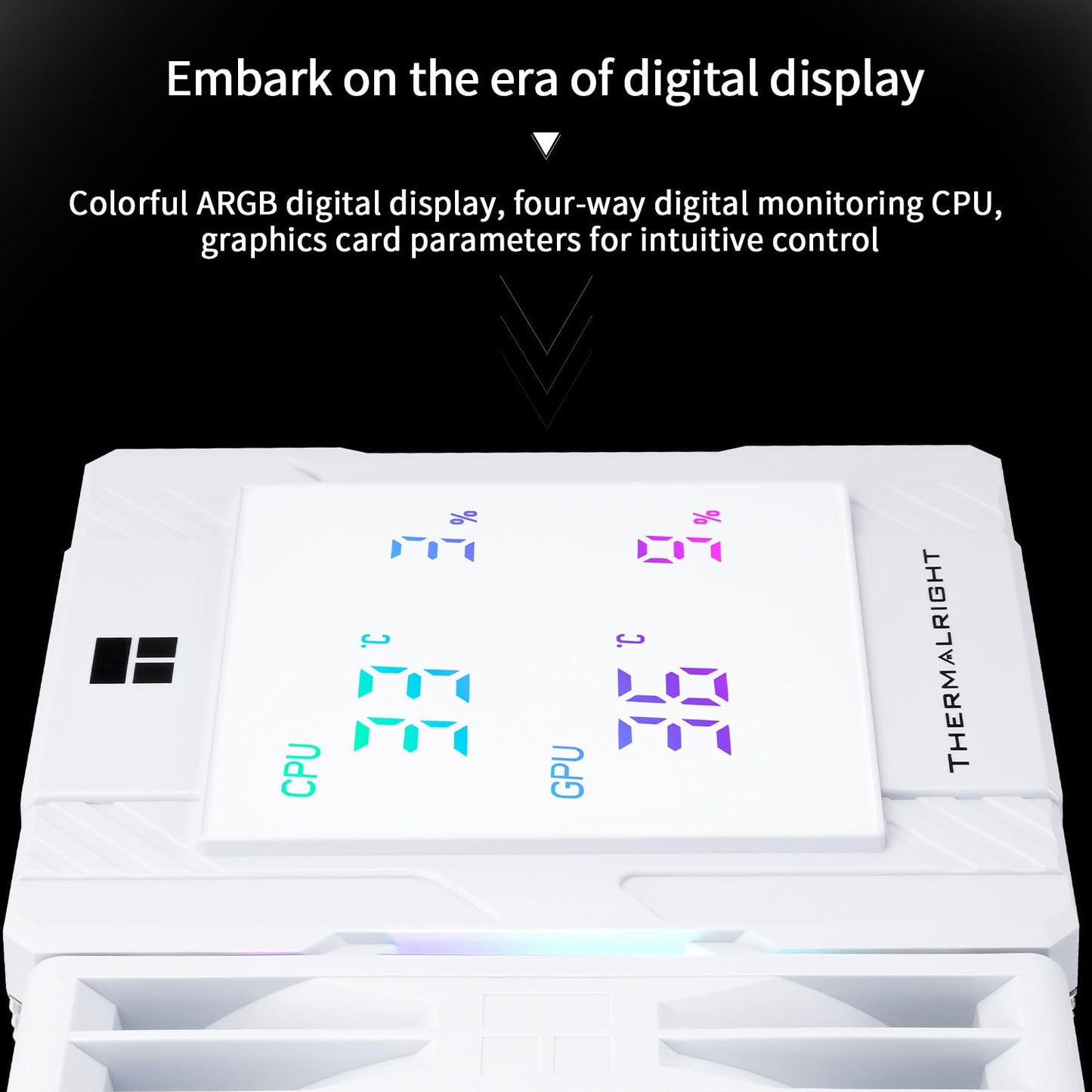 Thermalright Peerless Assassin 120 Digital ARGB Black CPU Air Cooler, Digital Screen Top Cover,6 Heatpipes Computer CPU Cooler, for AM4/AM5,Intel LGA1700/1851/1150/1151/1200,PC Cooler-Black ARGB