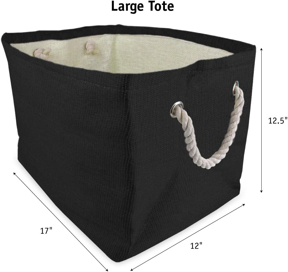 DII Storage Basket or Bin, Collapsible & Convenient Storage Solution for Office, Bedroom, Closet, Toys, Laundry (Large) - Pink Rugby Stripe