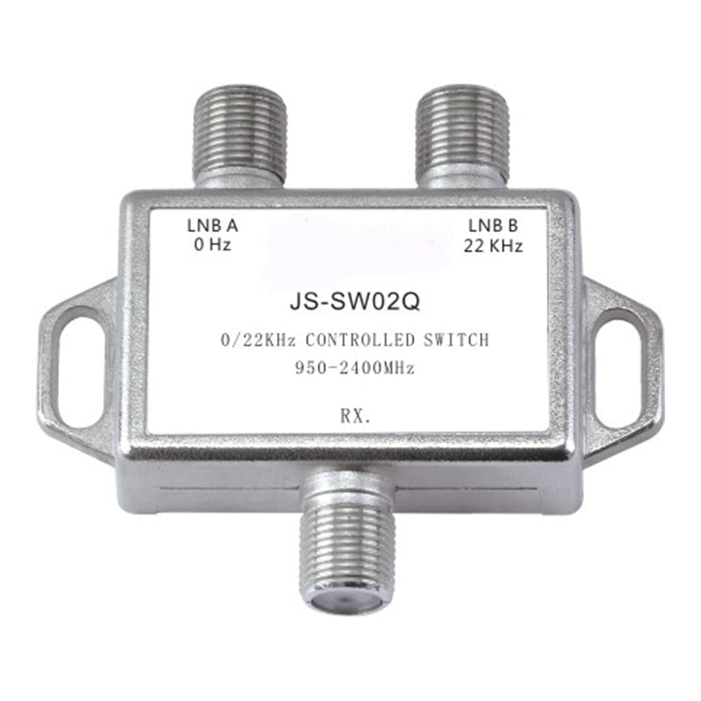 Satellite Switch, 0/22KHz, Compact Zinc Alloy TV Switch, Stable, Professional Easy to Use, Premium Material, for Switching TV Channels