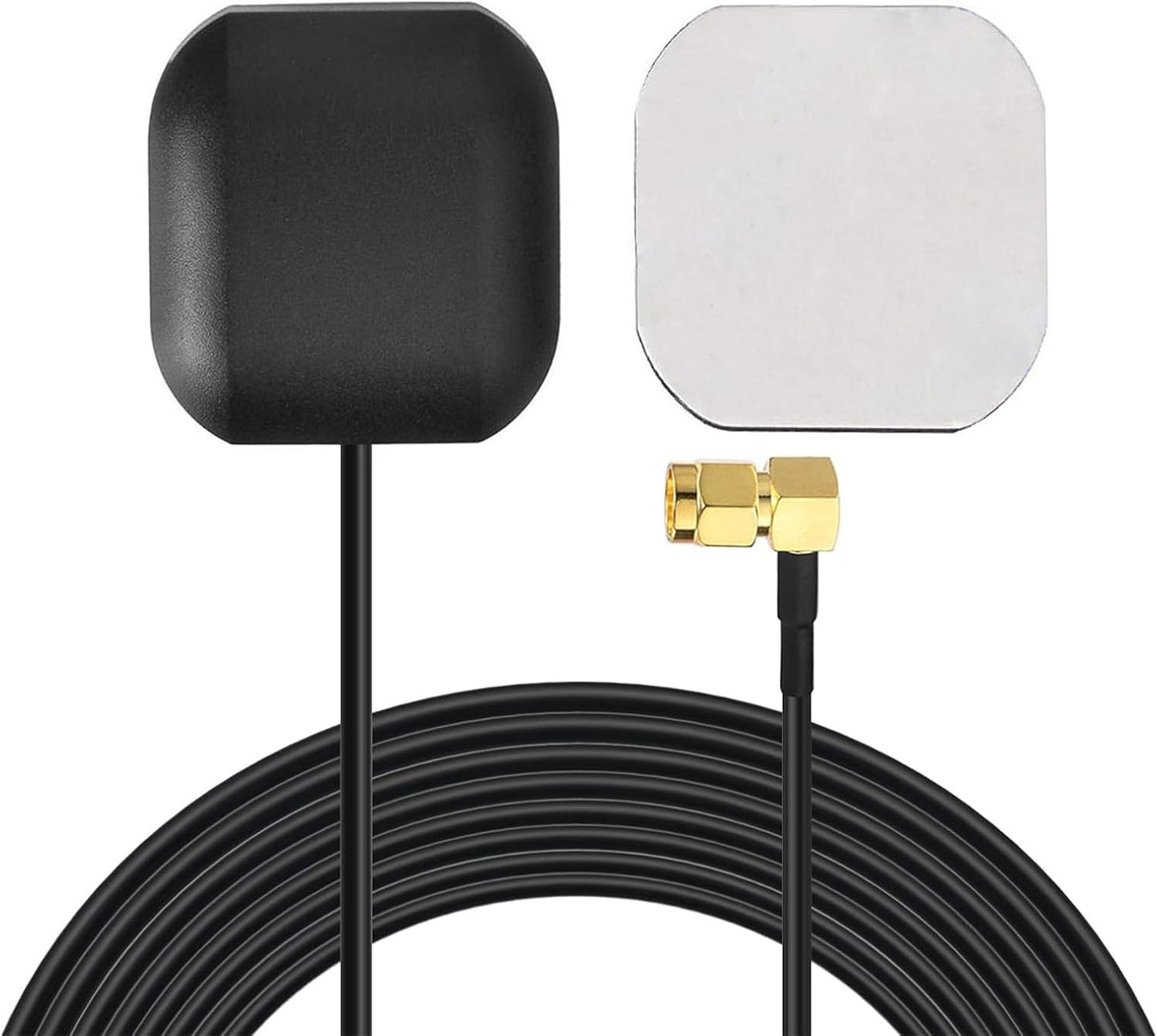 Bingfu Vehicle GPS Navigation Antenna Active GPS Antenna with Fakra C Right Angle Connector Compatible with Car Truck GPS Navigation Receiver System Factory DVD Stereo Head Unit