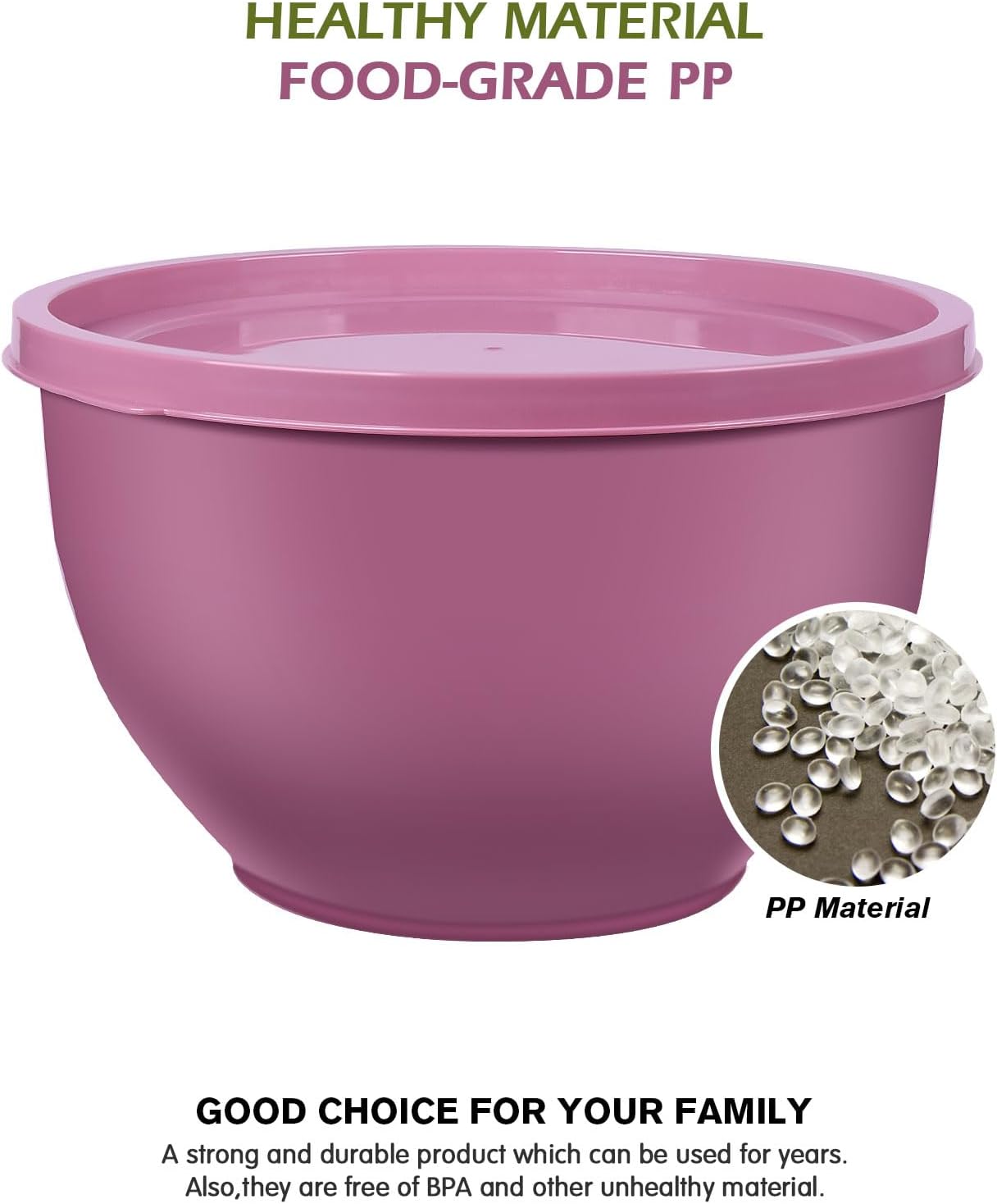 Purilite Select Plastic Mixing Bowl Set