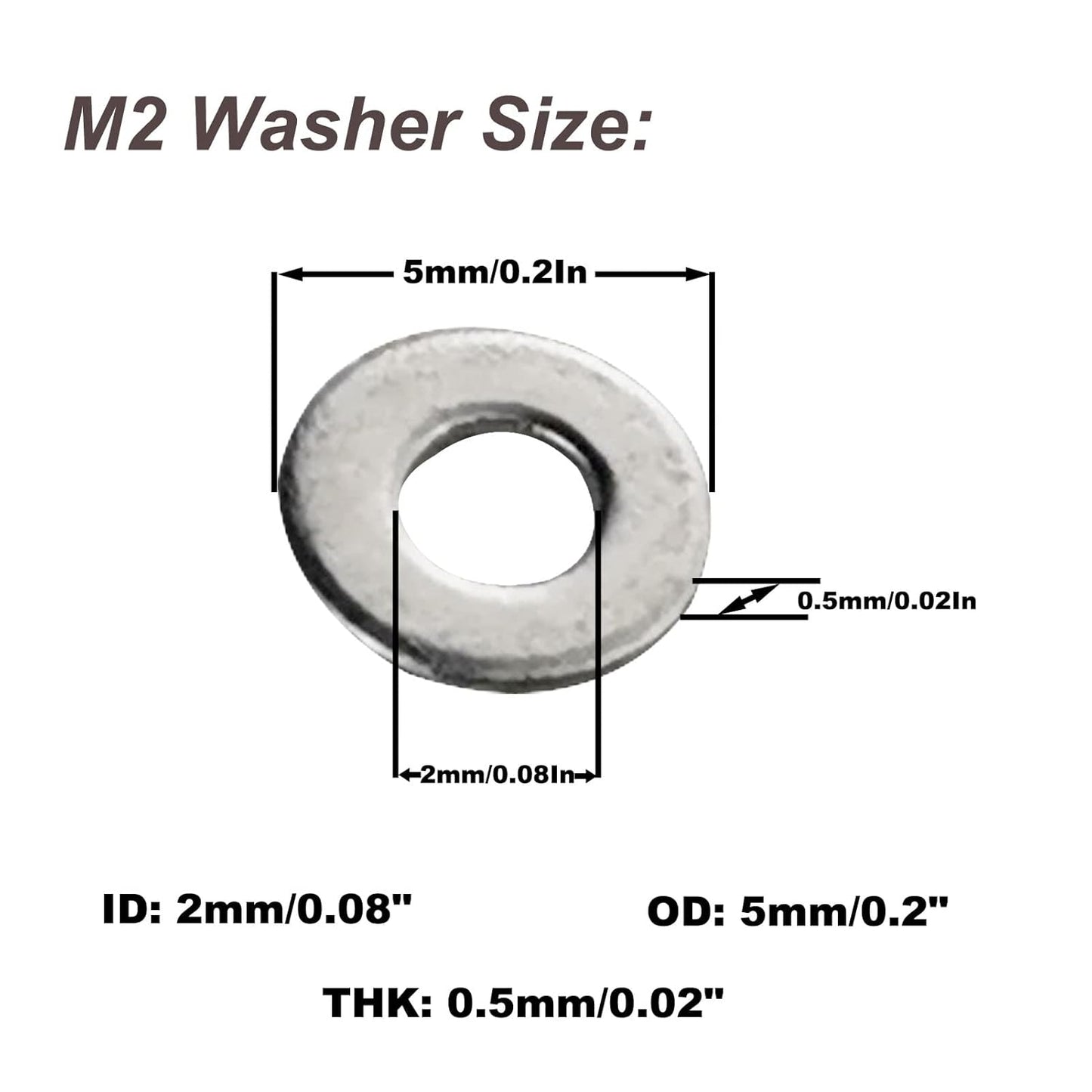 Fajoeda M6 Flat Washers 120Pcs M6 304 Stainless Steel Flat Washer for Bolts Screws, M6 x 12 mm x 1.5 mm