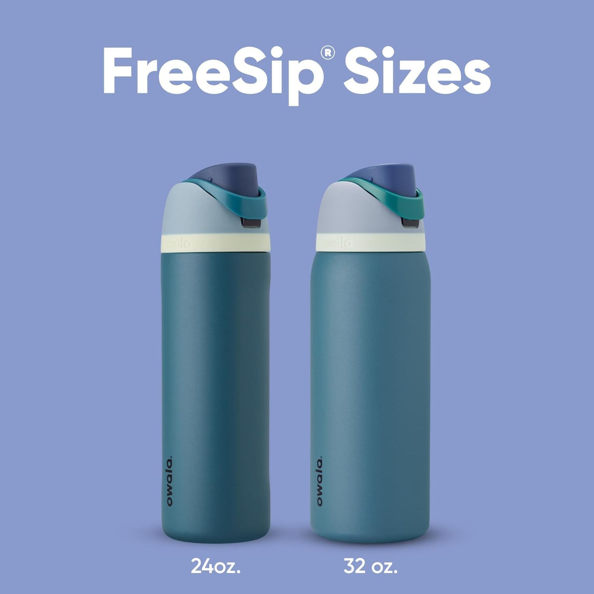 Owala FreeSip Insulated Stainless Steel Water Bottle with Straw for Sports, Travel, and School BPA-Free Sports Water Bottle, 24 oz, Beach House - PuriLite