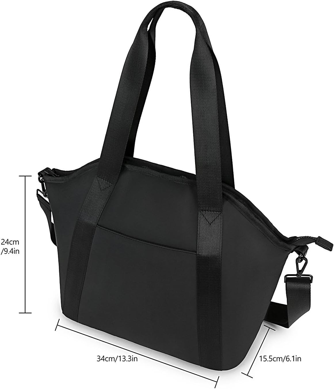 Black Stroller Diaper Bag | Large Capacity Faux Leather Organizer