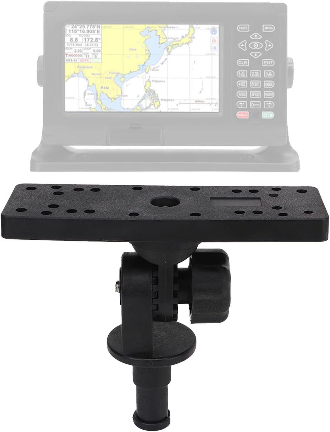 WODHMIEY Fish Finder Mount, Universal Boat Fish Finder Holder Base, Stable, Durable, 360 Degree Rotation, Easy Removal and Installation, Weatherproof Electronics Mount