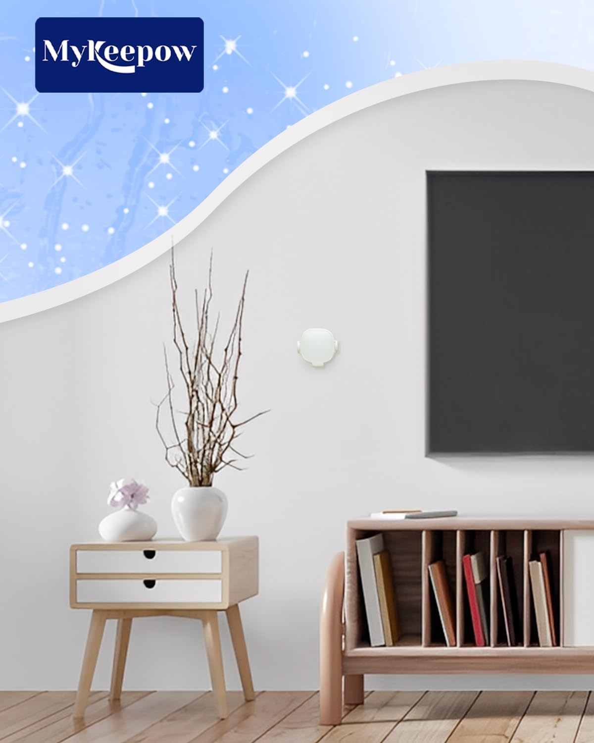 MyKEEPOW Wall Mount Compatible with Ecobee Smart Sensor, Not Suitable for 2nd Generation, 4 Pack (White)