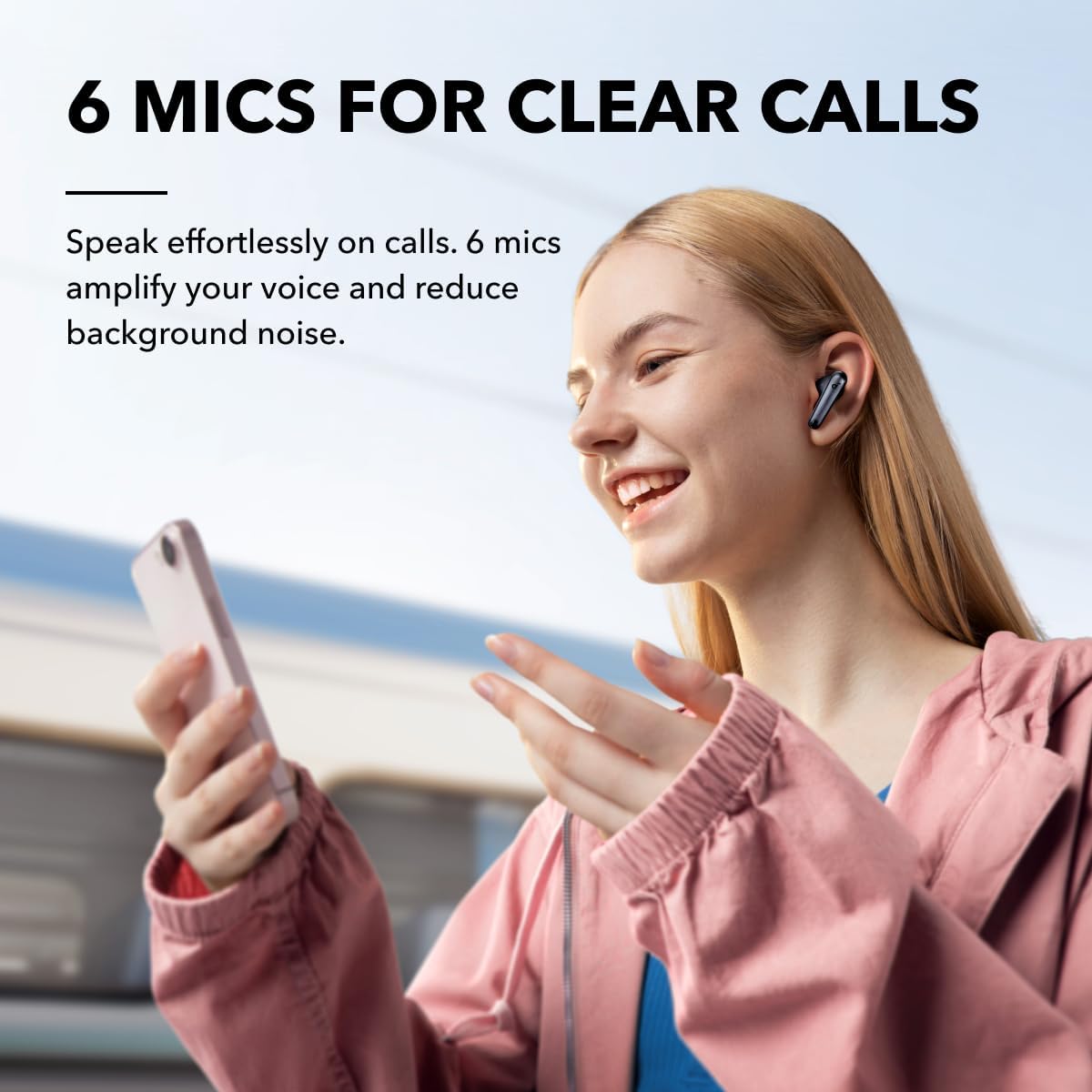 soundcore by Anker Liberty 4 NC Wireless Noise Cancelling Earbuds, 98.5% Noise Reduction, Adaptive Noise Cancelling to Ears and Environment, Hi-Res Sound, 50H Battery, Wireless Charging, Bluetooth 5.3