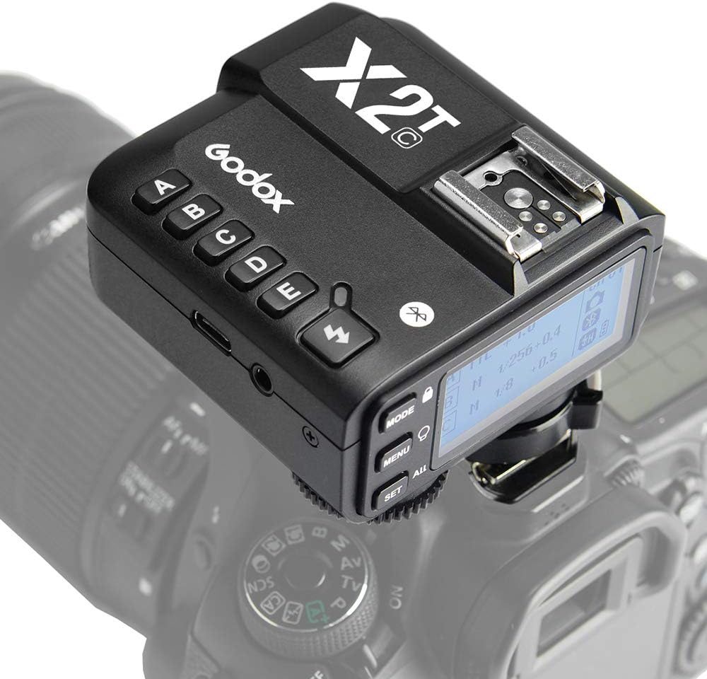 Godox X2T-C E-TTL II Wireless Flash Trigger 2.4G Wireless Transmitter Compatible with Canon DSLR Camera Godox V1 TT685C TT350C V860II-C TT600 AD200Pro iPhone X/8/8 Plus Huawei P20 Pro/Mate 10
