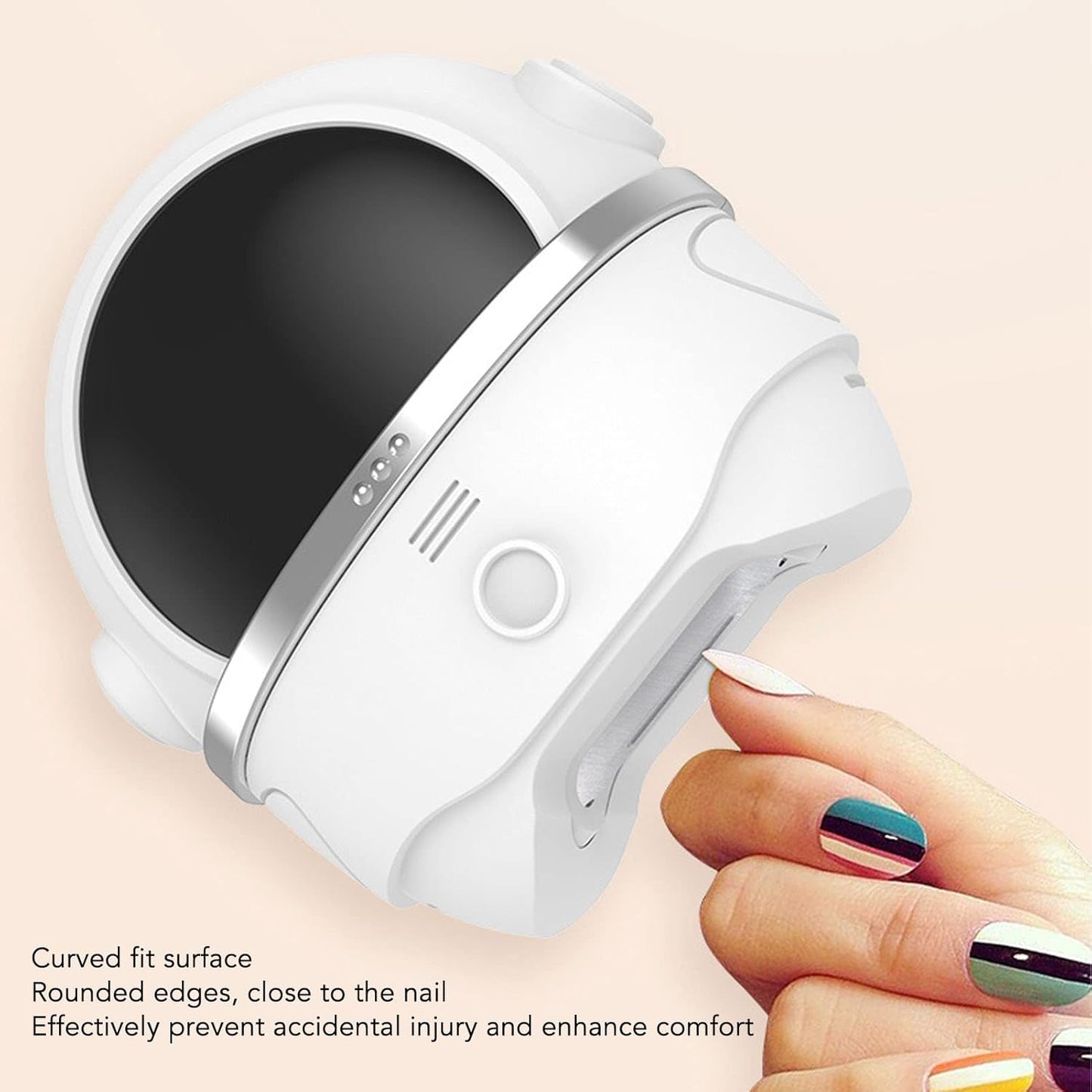 Automatic Electric Nail Clipper, 2 in1 Fingernail Cutter and Polisher with Nail Scraps Storage, Low Noise Baby Nail Trimmer 500mAh USB Rechargeable Electric Nail File for Baby, Kids, Seniors Nail Care