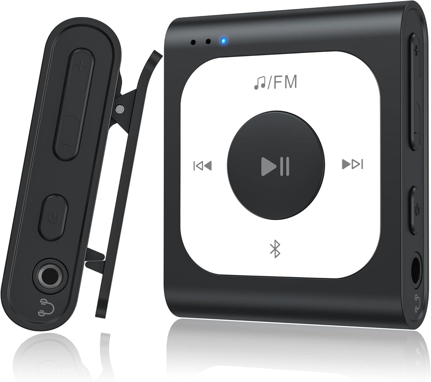 AGPTEK 64GB Clip MP3 Player with Bluetooth, A53PL Portable Music Player with FM Radio, Shuffle, No Phone Needed, for Sports,(Black)
