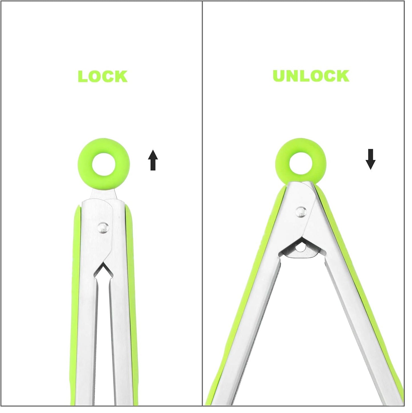 Purilite Select Silicone & Stainless Steel Kitchen Tongs