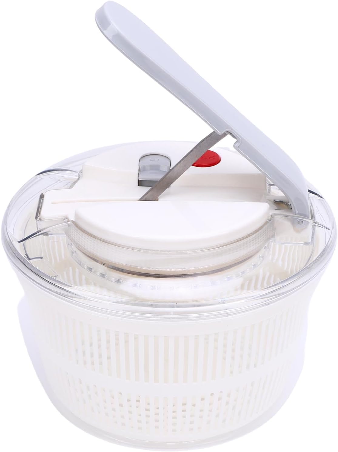SENECESLI Salad Spinner, Easy Press Vegetable Dryer PP for Lettuce (Black)