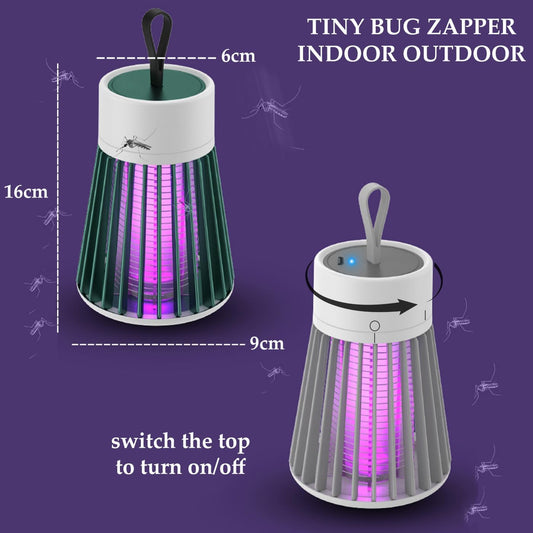 Mosquito Zapper,USB Rechargeable Electric Bug Zapper,Portable Mosquito and Flies Trap for Indoor Outdoor,Pest Control,Flying Insect Light Trap,White - PuriLite