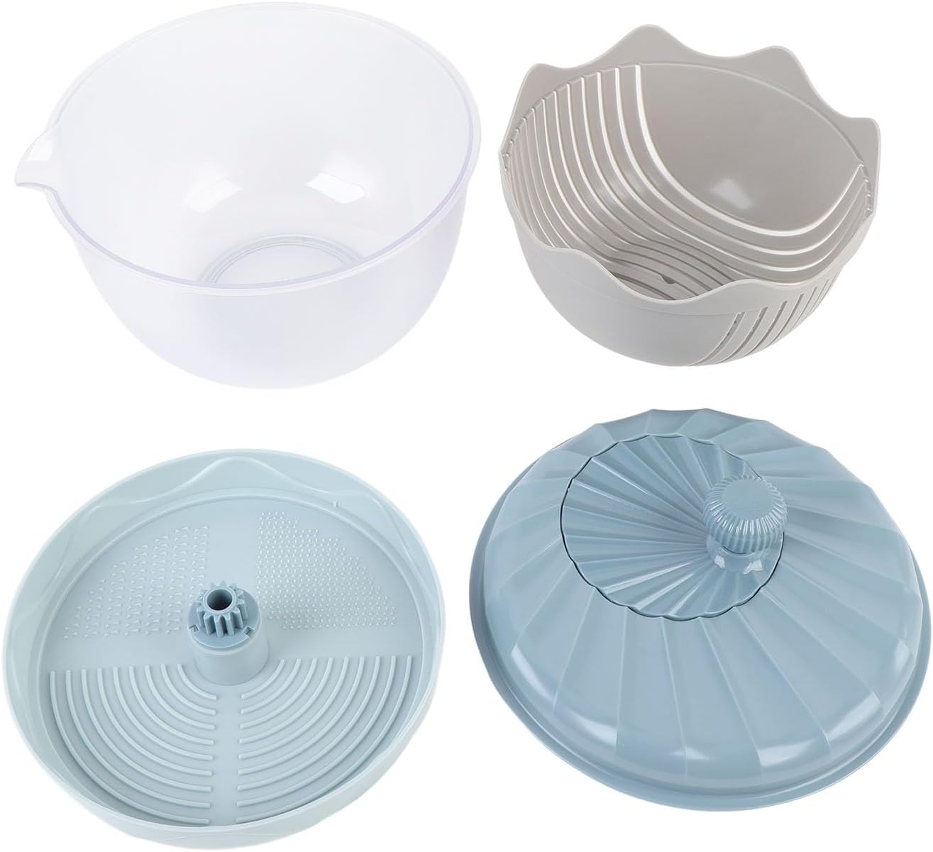 Salad Spinner Efficient Multifunctional Vegetable Washer Chopper Home (Beige)