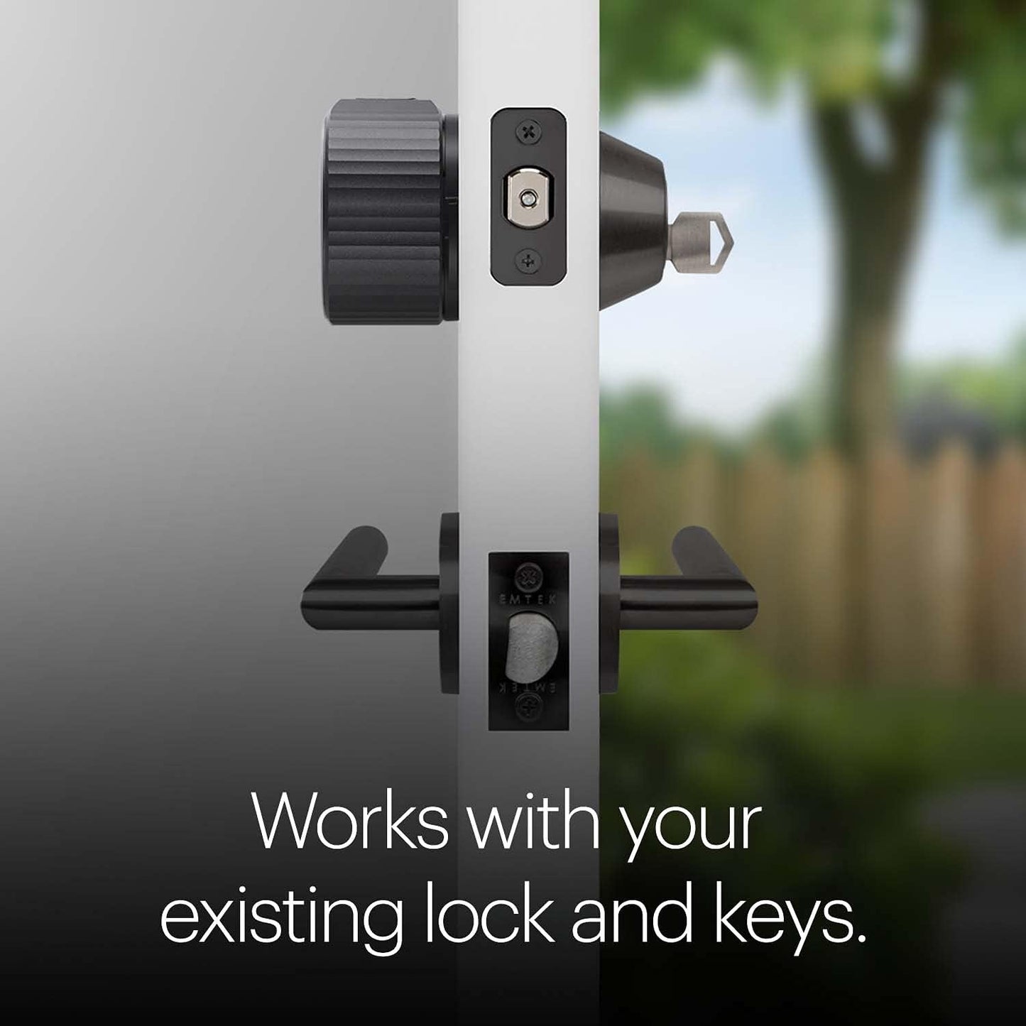 August Home, Silver Wi-Fi Connected Smart Keyless Entry Door Lock, Electronic Door Lock Fits Your Existing Deadbolt in Minutes, AUG-SL05-M01-S01