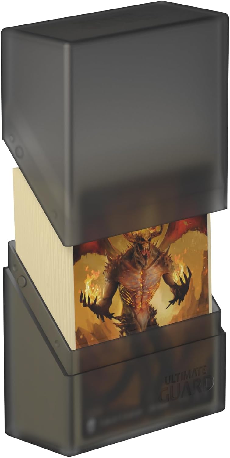 Ultimate Guard Boulder 100+ Classic, Deck Case for 100 Double-Sleeved TCG Cards, Onyx, Secure & Durable Storage for Trading Card Games, Soft-Touch Finish