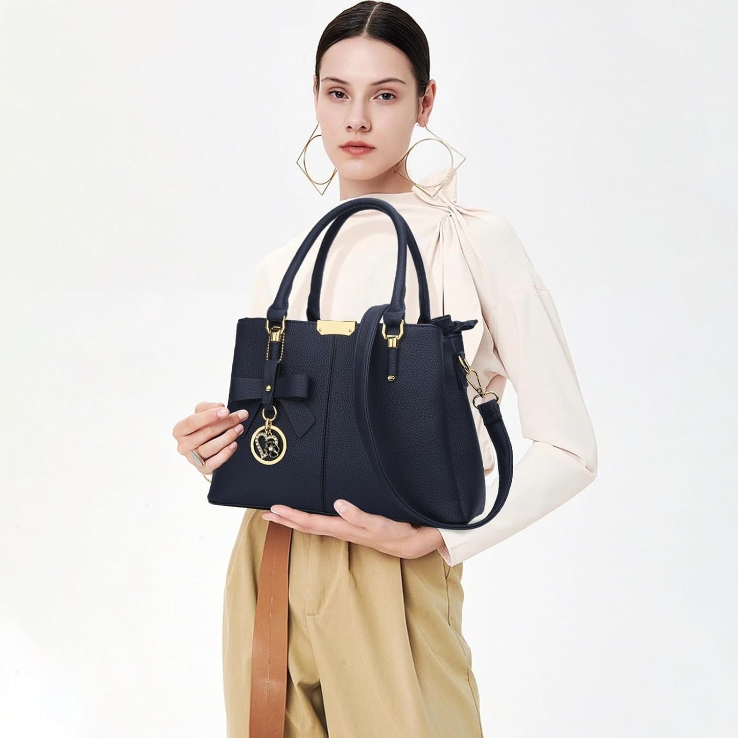 KKXIU Trendy Tote Bag for Women Lightweight Oxford Big Capacity Shoulder Purses and Handbags
