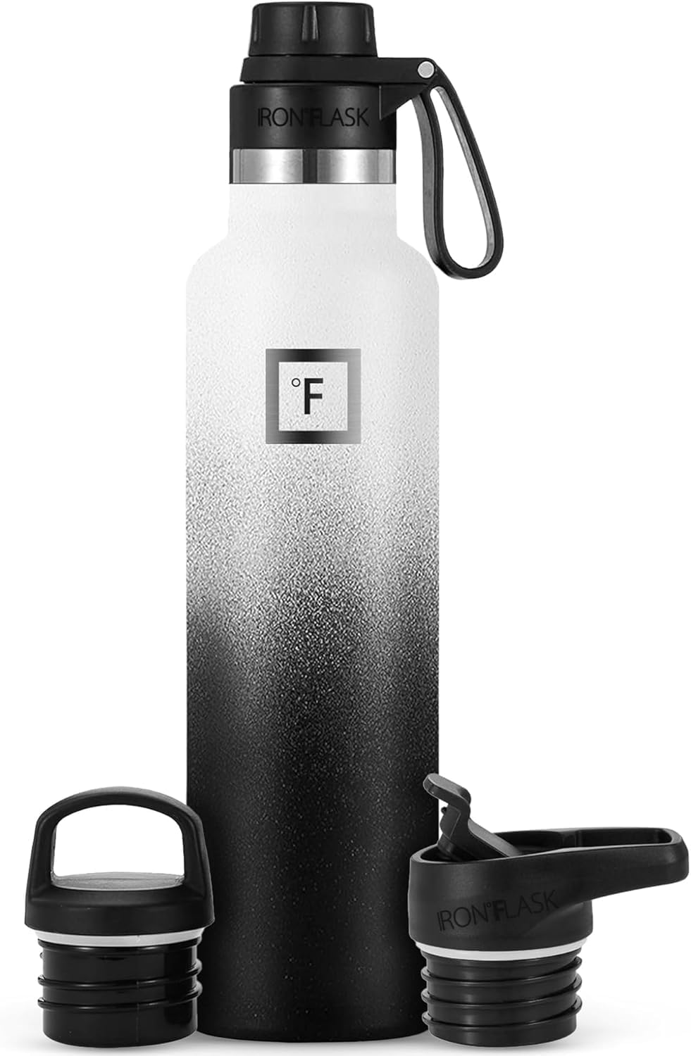 Camping & Hiking Hydration Canteens - 24oz 3 Lids (Narrow Straw/Spout Lid) Leak Proof Vacuum Insulated Stainless Steel - Hot & Cold Double Walled Sports Water Bottle