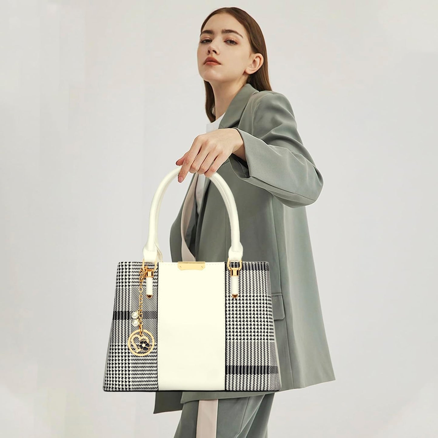 KKXIU Trendy Tote Bag for Women Lightweight Oxford Big Capacity Shoulder Purses and Handbags