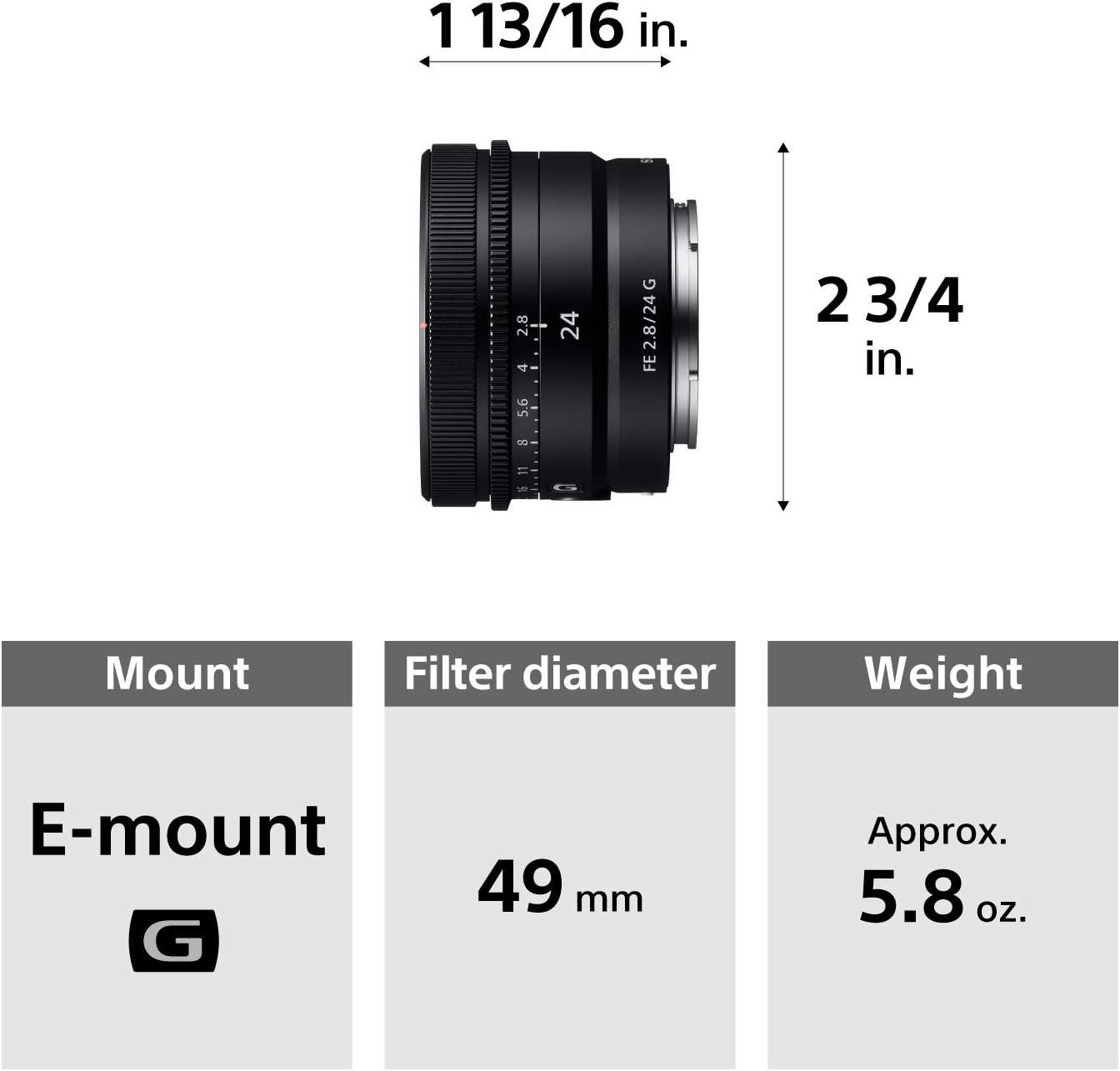Sony FE 40mm F2.5 G Full-Frame Ultra-Compact G Lens