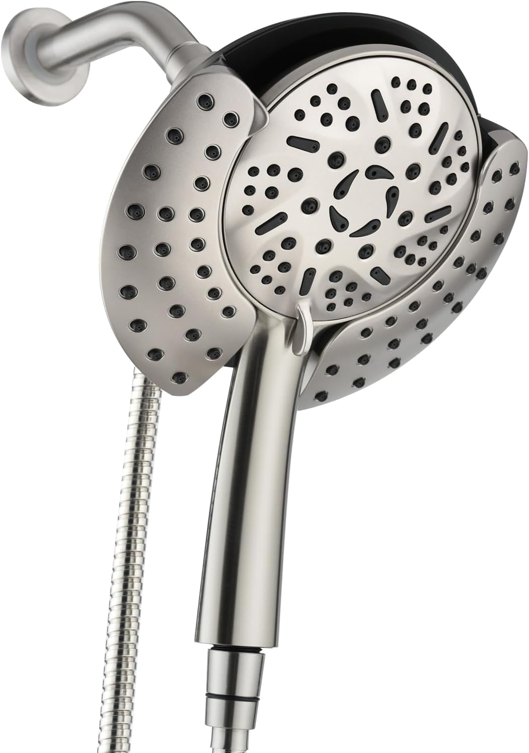 GRICH Shower Heads with Hand Held Spray: 9 Modes High Pressure Shower Head & Rain Shower Head, 2 in 1 Anti-Leak Shower Head with Hose, Height/Angle Adjustable, cUPC Certification Approved