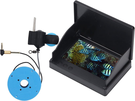 Underwater Fishing Camera, Portable 1080P Fish Finder Camera with 4.3 Inch Display, 220° Ultra Wide Angle Lens, for Ice Lake Sea Boat Kayak Fishing (20m / 65.6ft Cable)