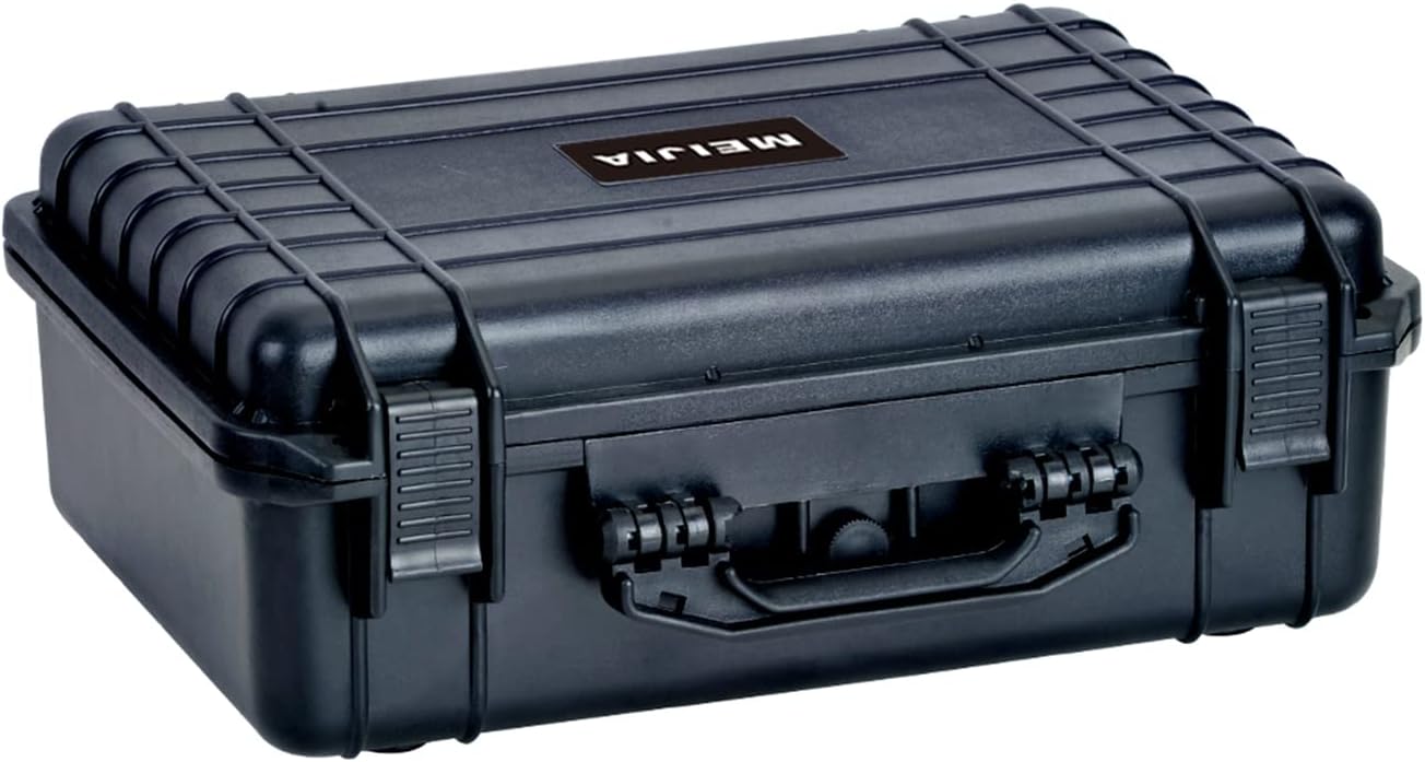 MEIJIA All Weather Portable Waterproof Hard Case,Camera Case with Customizable Fit Foam, Perfectly Protection of Camera, Drones,Pistols,Lens,Equipments,18.5 x14.06x6.93inches