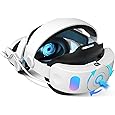 Foscomax RGB VR Headset for Oculus/Meta Quest 3/3S Head Strap with 10000mAh Battery, Rechargeable Elite Strap Extend 4-6H Playtime and Adjustable for VR Headset Compatible with Quest 3/3S Accessories