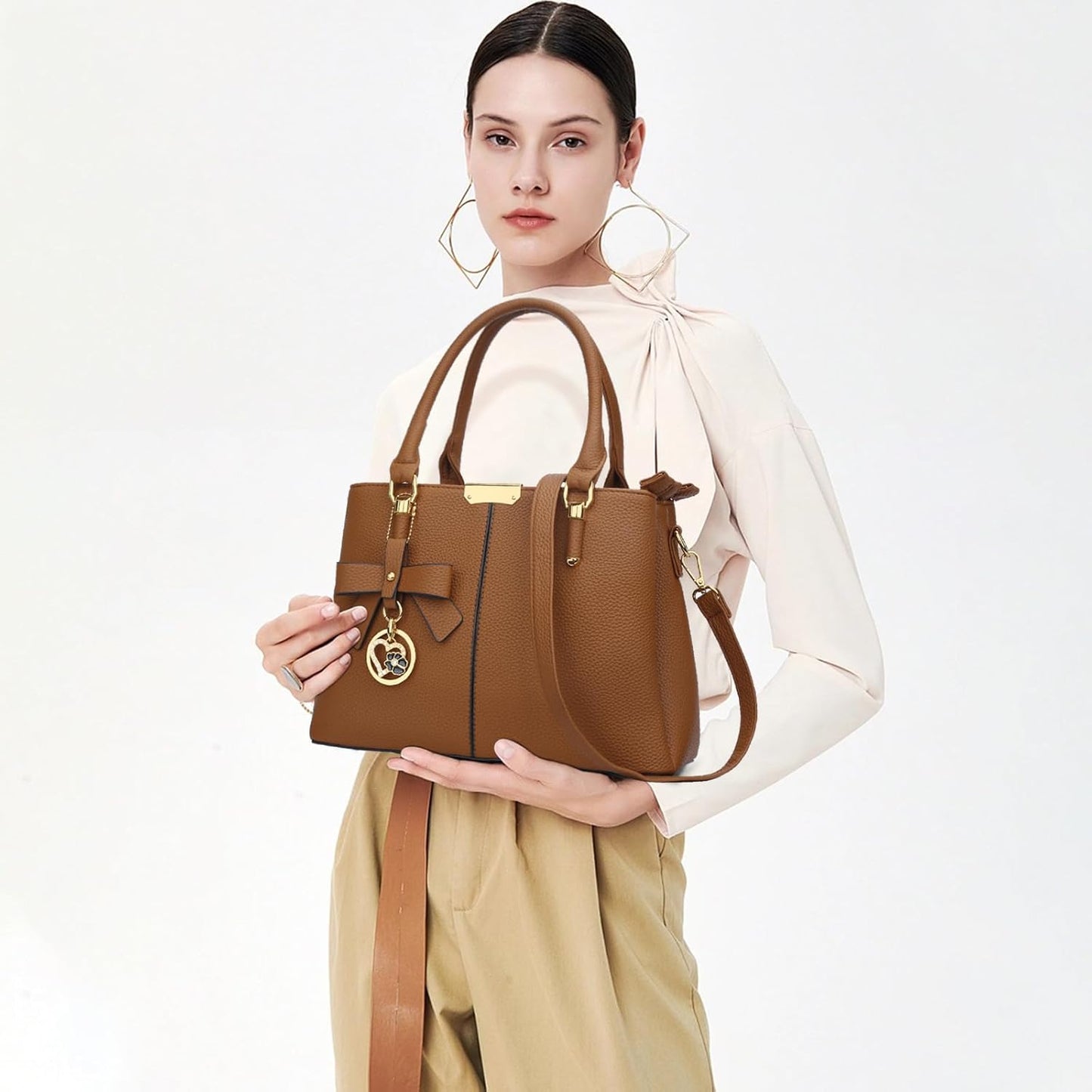 KKXIU Trendy Tote Bag for Women Lightweight Oxford Big Capacity Shoulder Purses and Handbags