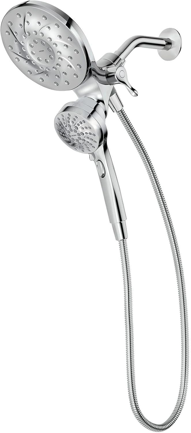 Moen 26009 Engage Magnetix 2.5 GPM Handheld/Rain Shower Head 2-in-1 Combo Featuring Magnetic Docking System, Pack of 1, Chrome