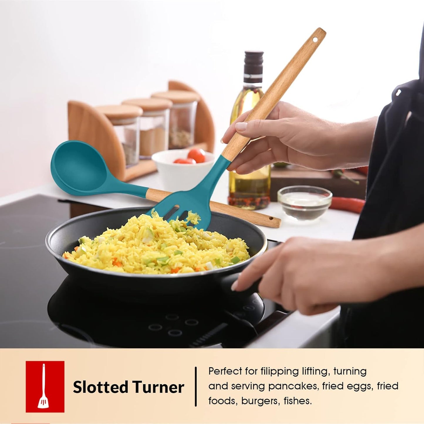 Purilite Select 6-Piece Silicone Cooking Utensil Set