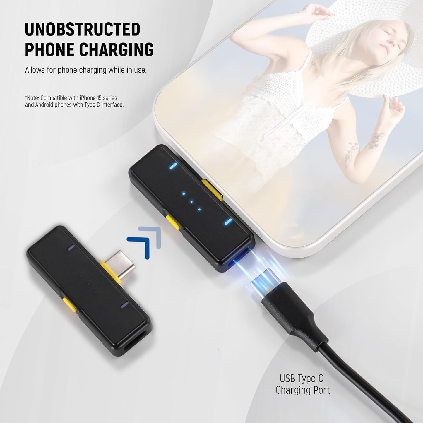 NEEWER CM28 Wireless Lavalier Microphone System with Charging Case, 1 Click Noise Canceling, 4GB Storage for 9Hrs of 48KHz 16 Bit Uncompressed Audio Lapel Mic Compatible with iPhone/Android/PC/Camera