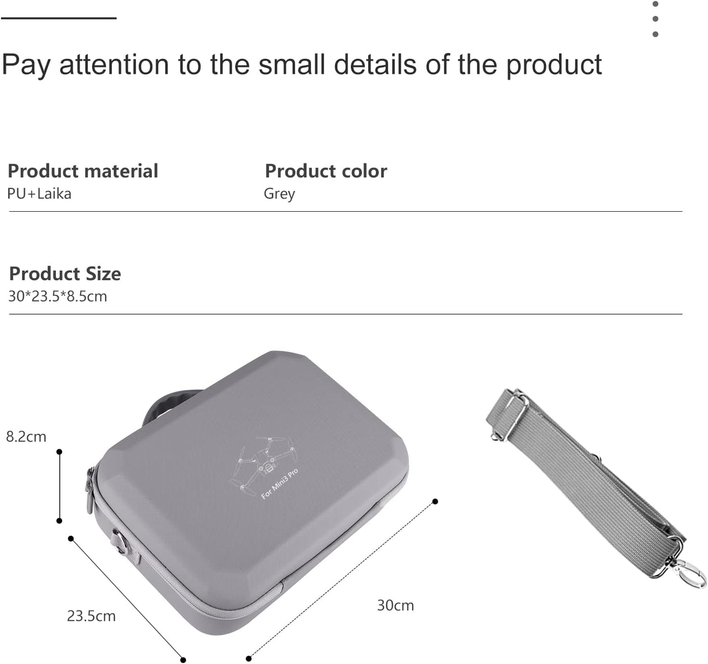 Mini 3 Carrying Case, for DJI Mini 3 Pro and DJI Mini 3, Waterproof Portable Hard Shell Travel Box Compatible with Shoulder Strap for DJI Mini 3 Pro and DJI Mini 3 Drone Accessories