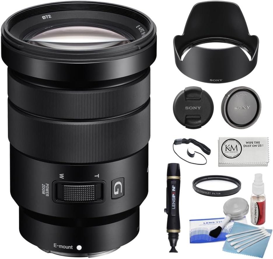 Sony SELP18105G E PZ 18-105mm F4 G OSS Lens, Black