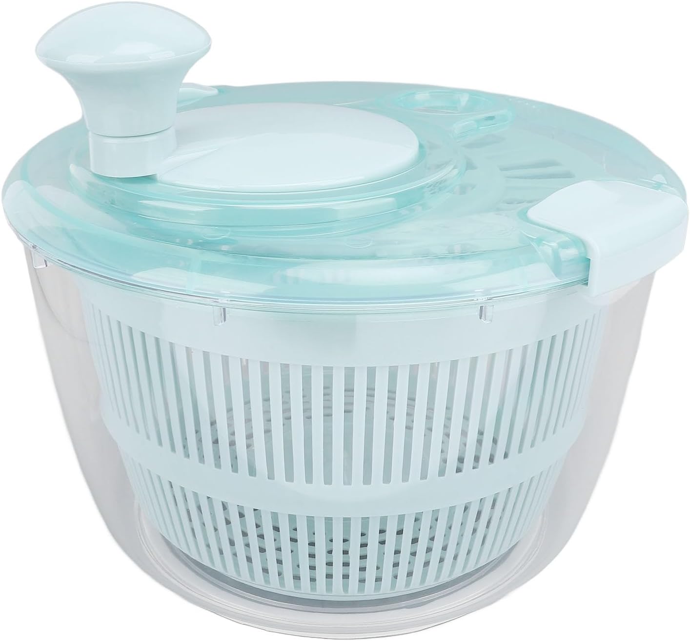 Salad Spinner, 5L Capacity Fast One Handed Manual Lettuce Spinner Salad Spinner Small with Non Slip Base for Vegetable Fruit Lettuce
