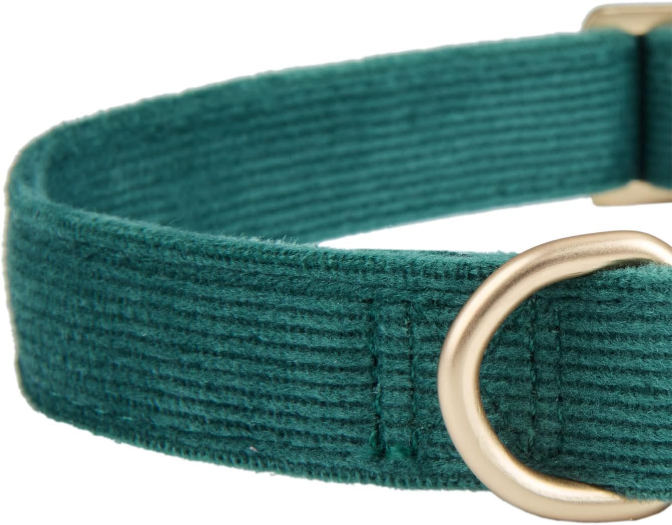 YUDOTE Soft Cotton Dog Collar with Metal Buckle Adjustable Heavy Duty Comfy Corduroy Collars for Small Medium Large Dogs,Black,Small