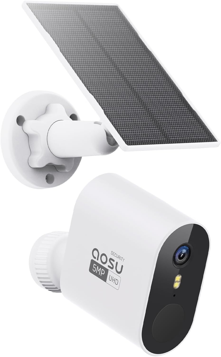 AOSU 5MP/3K Solar Security Cameras System 2-Kit, No Monthly Fee, 32GB Homebase Local Storage, 166° Ultra-Wide Angle Security Camera Wireless Outdoor, Forever-Solar Powered, Color Night Vision