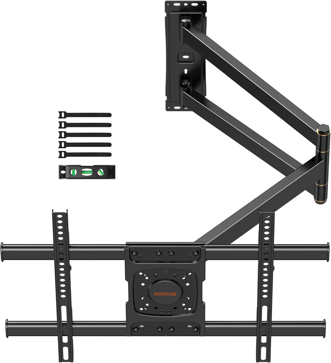 Corner TV Mount,Long Arm TV Wall Mount with 33inch Extension,Full Motion TV Wall Mount Swivel and Tilt Heavy Duty,90 Degree TV Mount,Fit 32-70''TV, Single Stud,Load 88lbs,Max VESA 600x400mm by WHYFONE