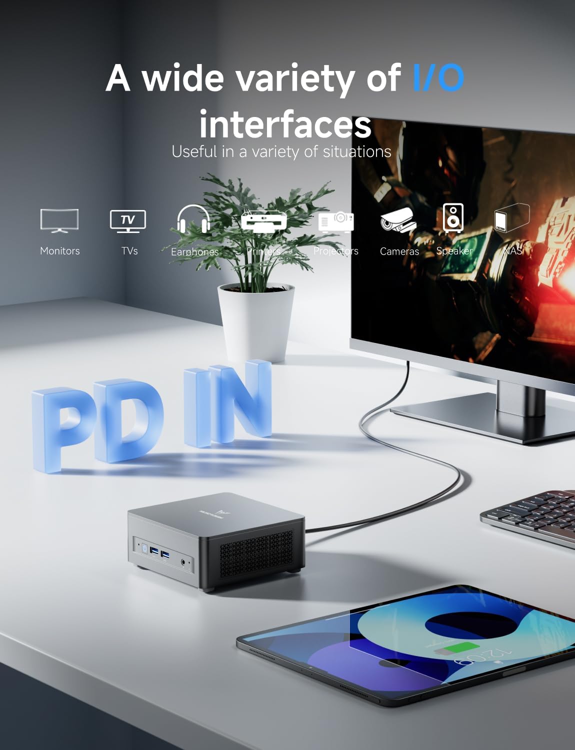 MINISFORUM UM760 Slim Mini PC AMD Ryzen 5 7640HS(6C/12T, up to 4.3GHz) 16GB RAM 1TB SSD Micro Computer, HDMI(4K), DP(4K),USB4(8K) Triple Video Output, AMD Radeon 760M Graphics 2.5G LAN Small PC