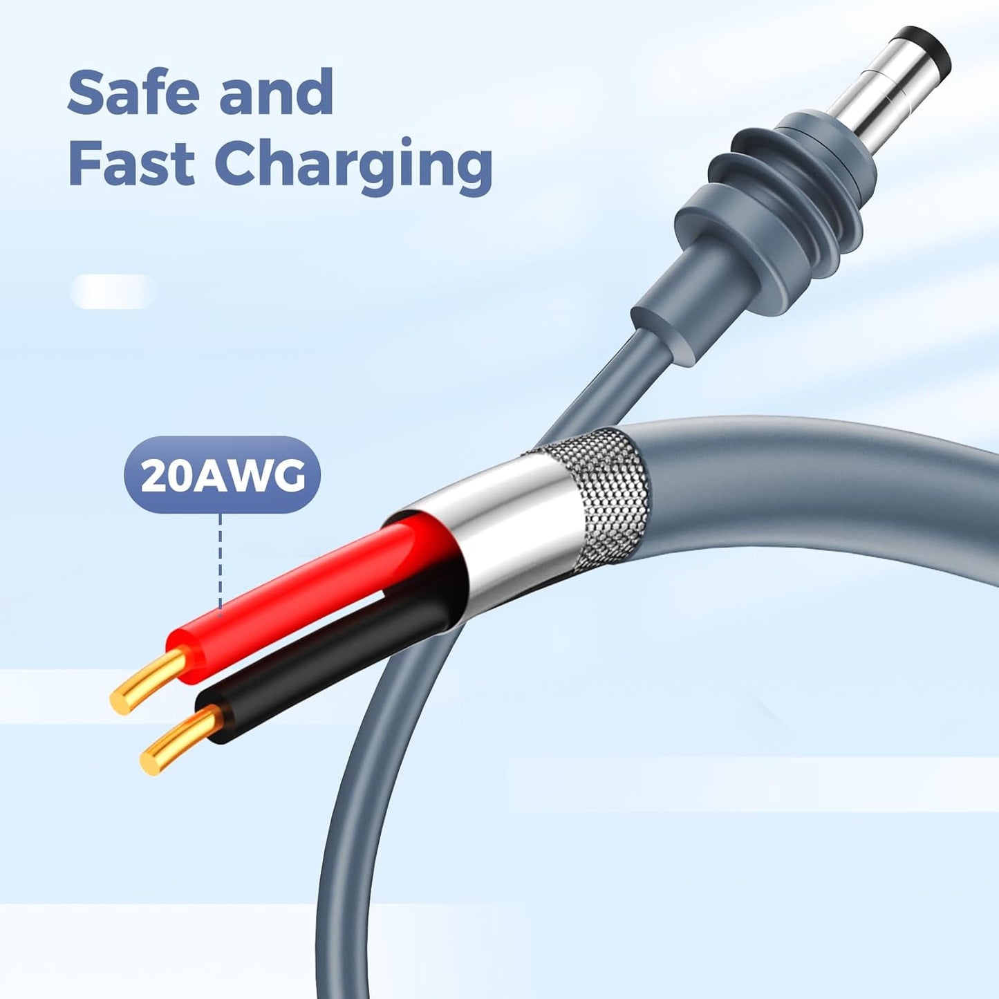 Starlink Mini Power Cable - 16.4 FT/5M Replacement Waterproof Outdoor DC Charging Cord for Mini DC Power - Gray