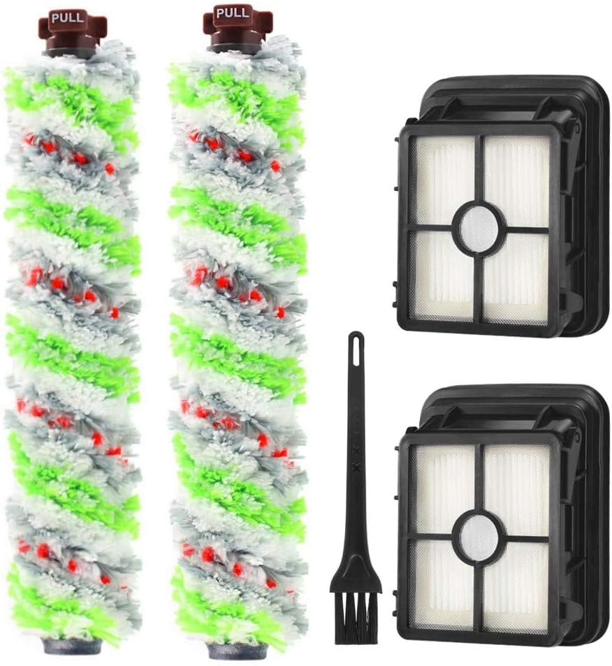 1868 Brush Roll and 1866 Vacuum Filter Replacement Kit Compatible with Bissell CrossWave, Replaces Part # 1608683, 160-8683, 1608684