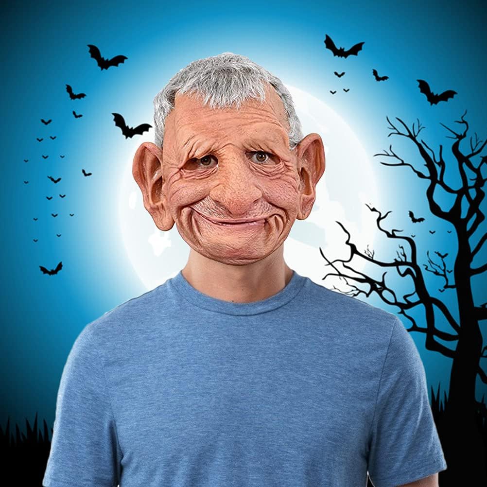 Realistic Old Man Mask Latex Mask for Carnival Halloween Cosplay Party Costume Masquerade Props
