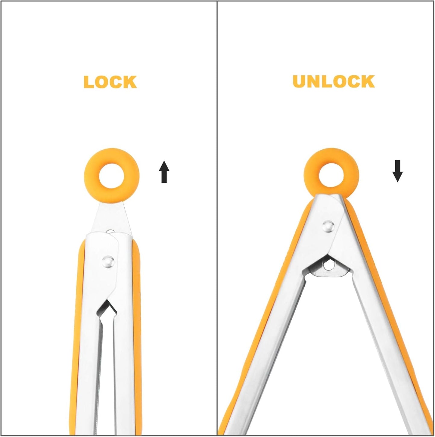 Purilite Select Silicone & Stainless Steel Kitchen Tongs