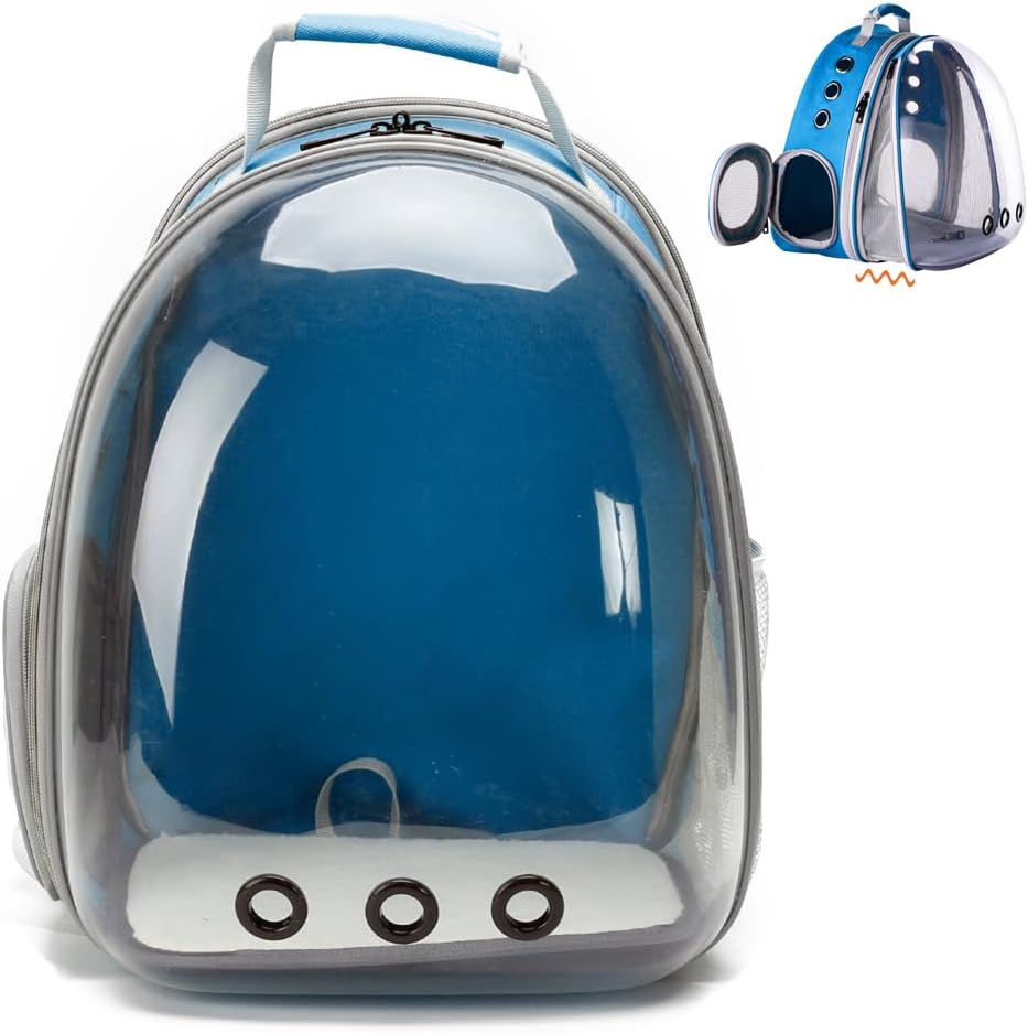 WEVONIGU Front Expandable Cat Backpack Carrier,Fit up to 16 lbs,Pet Carrier Backpack,Space Capsule Astronaut Bubble Window Bag,Cats and Puppies,Airline-Approved,Designed for Travel,Hiking,Walking