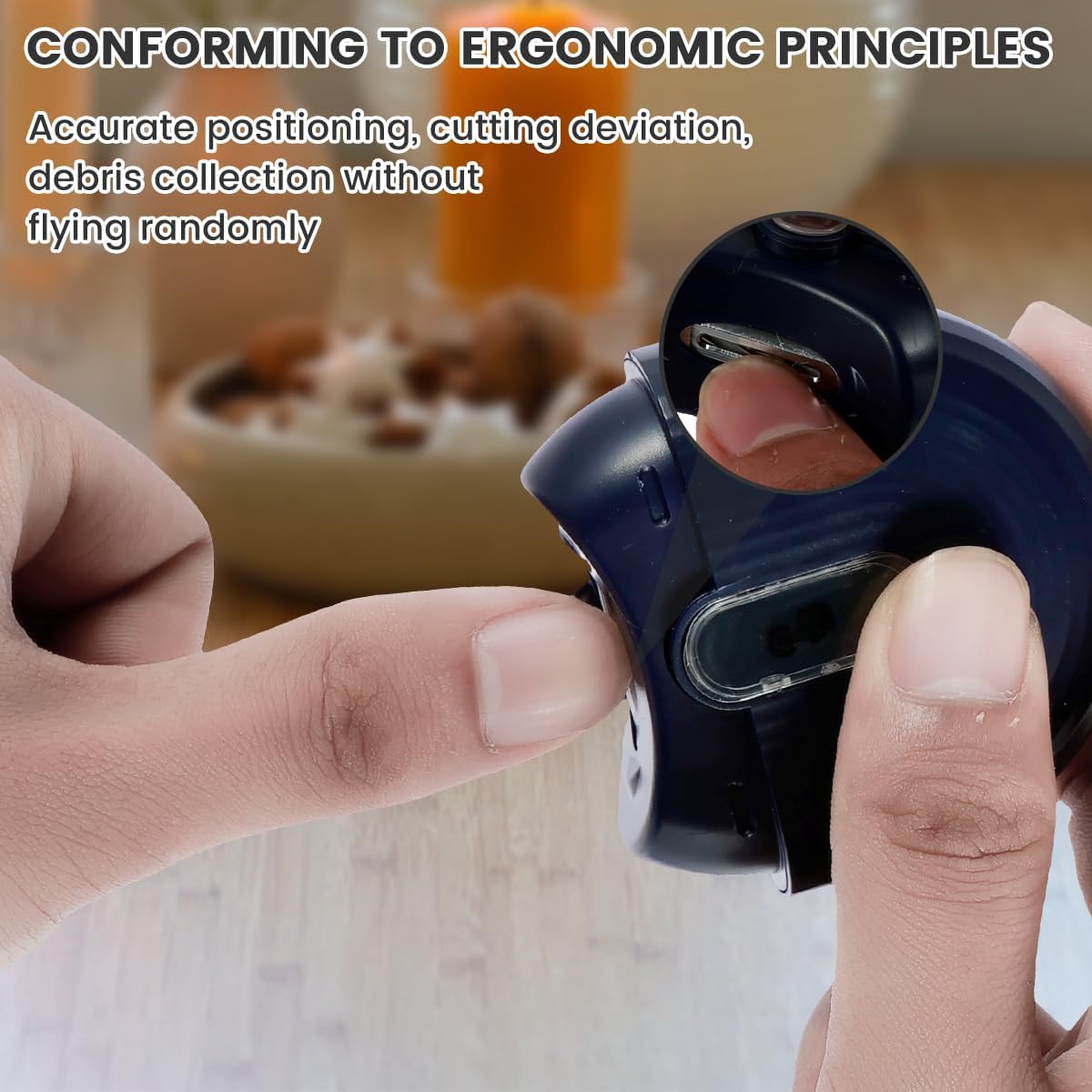 Electric Nail Clipper with Light and 3 Speeds Portable Automatic Baby Nail Clippers with Nail Scraps Storage Rechargeable Nail Cutter Safety Fingernail Trimmer for Kids Adults Seniors