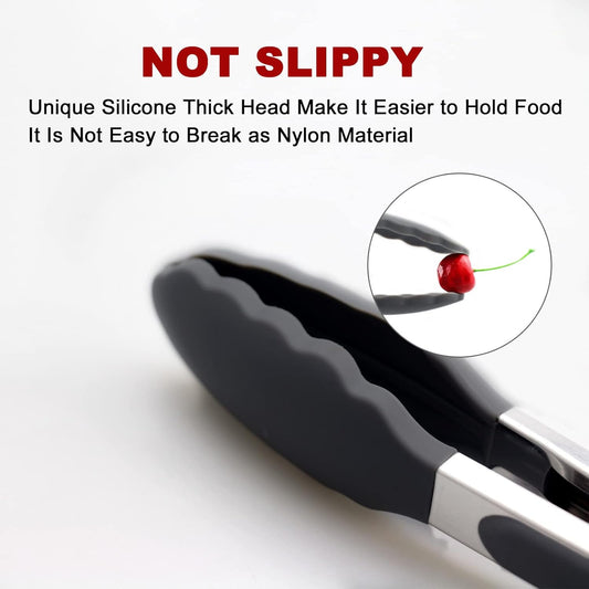 Purilite Select Silicone & Stainless Steel Kitchen Tongs