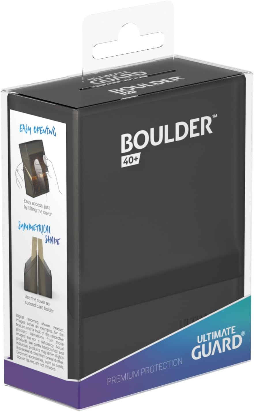 Ultimate Guard Boulder 100+ Classic, Deck Case for 100 Double-Sleeved TCG Cards, Onyx, Secure & Durable Storage for Trading Card Games, Soft-Touch Finish